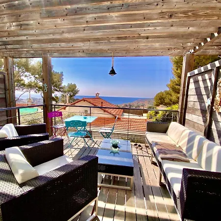 Luxueux Triplex Vue Mer 10Mn Du Port Et Plage Avec Garage דירה